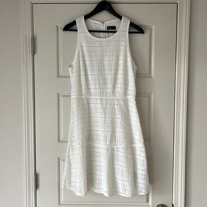 Gap - White Eyelet Sleeveless Cotton Dress - Lined Sz 8
